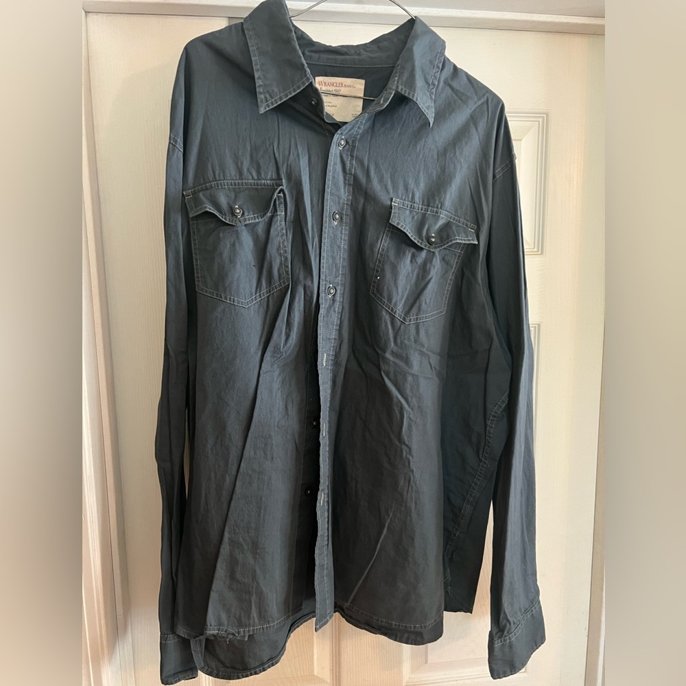 Mens Wrangler XXL button down long sleeve